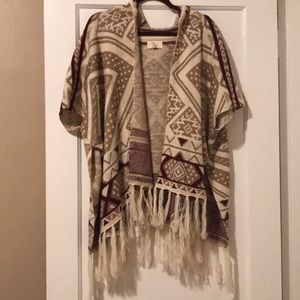 Love sweater poncho size small/medium